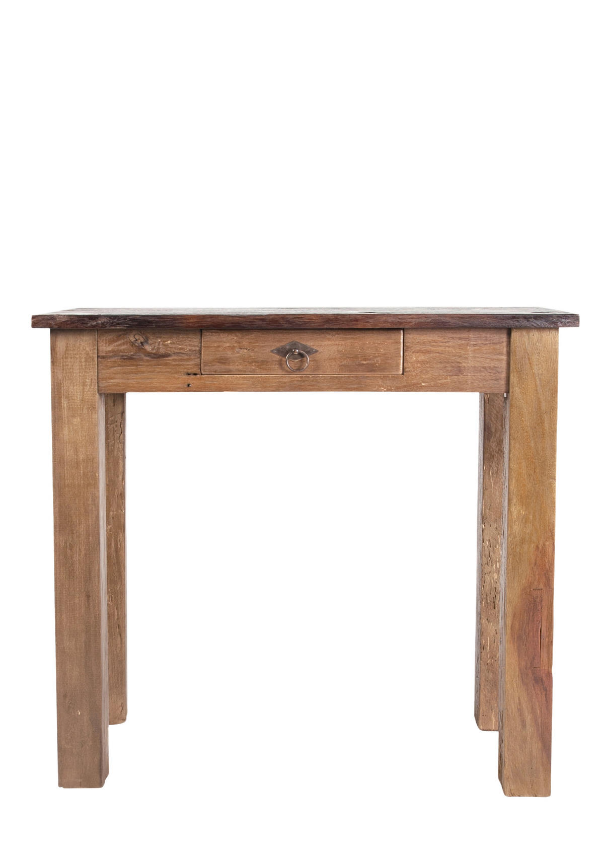 KONSOLENTISCH in Holz 78/80/40 cm    - Messingfarben/Naturfarben, Design, Holz/Metall (78/80/40cm) - MID.YOU