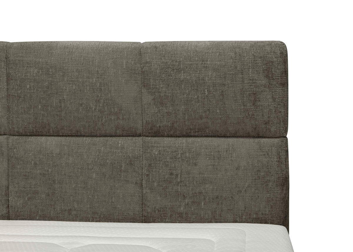 BOXSPRINGBETT 180/200 cm  in Dunkelgrau  - Eichefarben/Dunkelgrau, Konventionell, Holz/Textil (180/200cm) - Carryhome