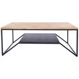 COUCHTISCH in Holz, Metall 110/60/40 cm  - Eichefarben/Schwarz, Natur, Holz/Metall (110/60/40cm) - Novel