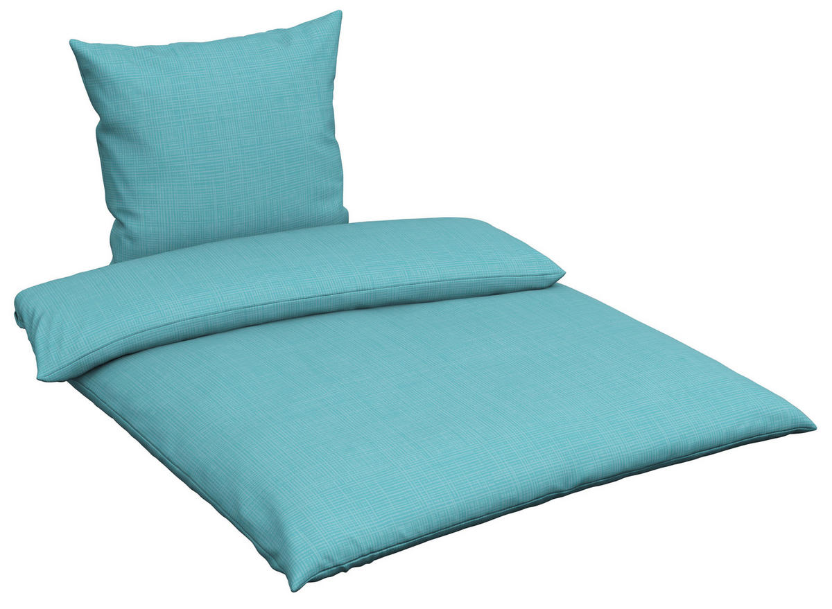 BETTWÄSCHE GENTANO Musselin 155/220 cm  - Hellblau, Basics, Textil (155/220cm) - Novel