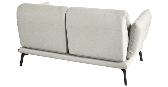 2-SITZER-SOFA Flachgewebe Naturfarben  - Schwarz/Naturfarben, Design, Textil/Metall (178-226/83-113/96-177cm) - Dieter Knoll