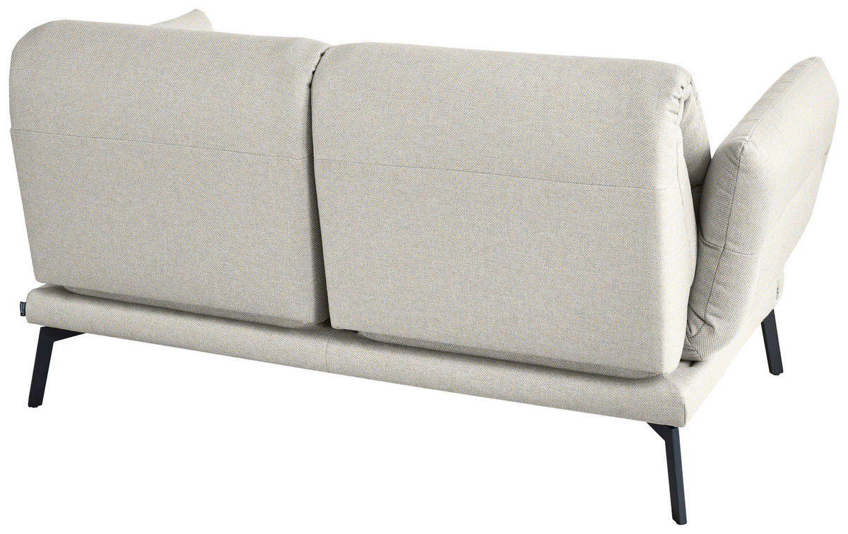 2-SITZER-SOFA Flachgewebe Naturfarben  - Schwarz/Naturfarben, Design, Textil/Metall (178-226/83-113/96-177cm) - Dieter Knoll