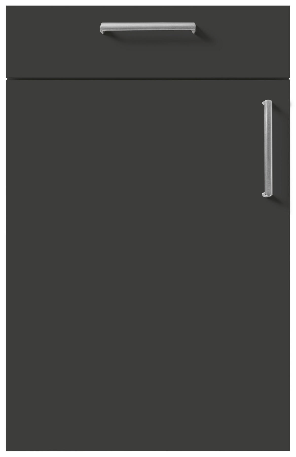 EINBAUKÜCHE   - Schwarz/Grau, Design, Holzwerkstoff - Novel