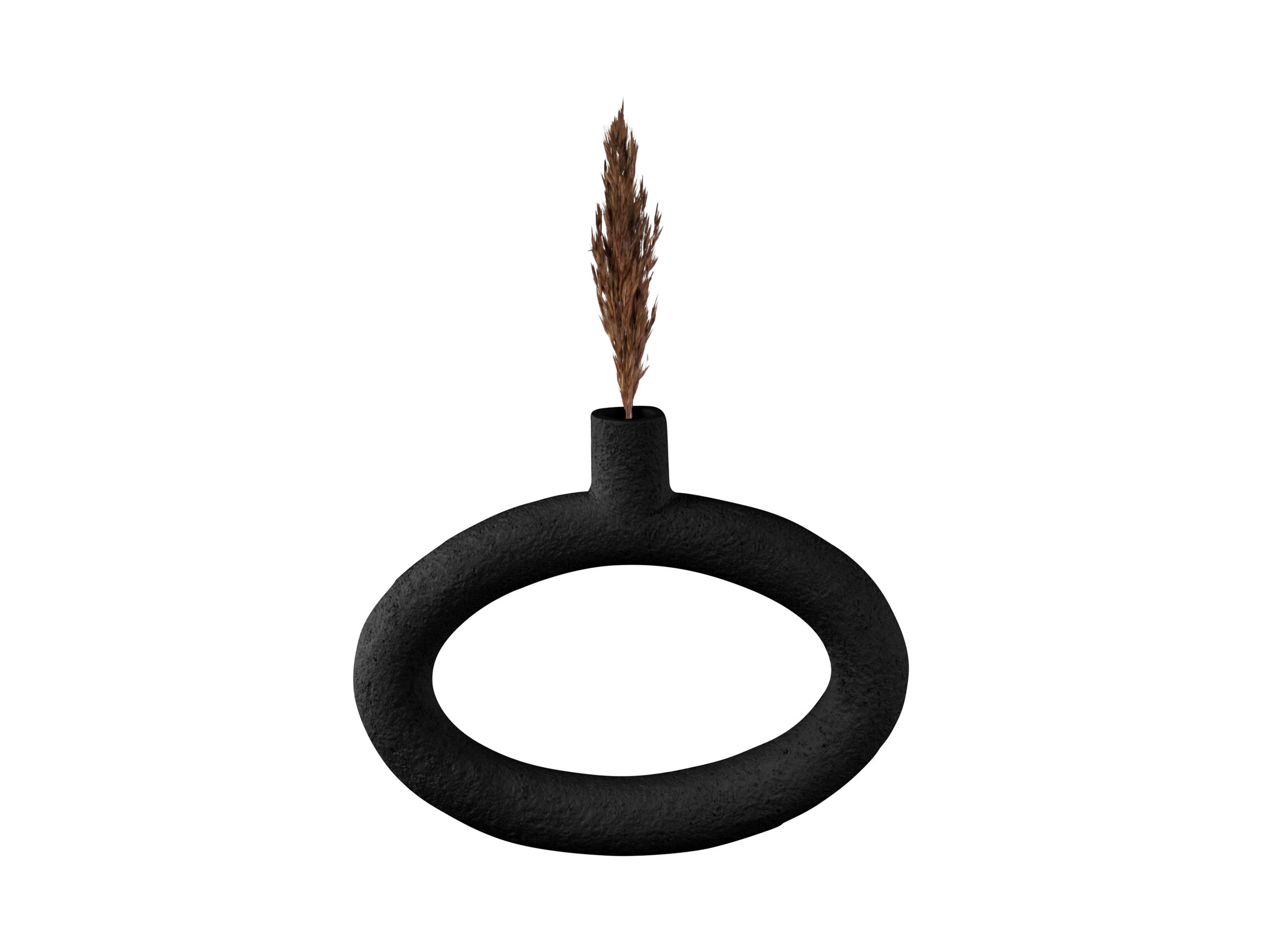VASE 25 cm - Schwarz, Trend, Kunststoff (21/25/4cm) - Present Time
