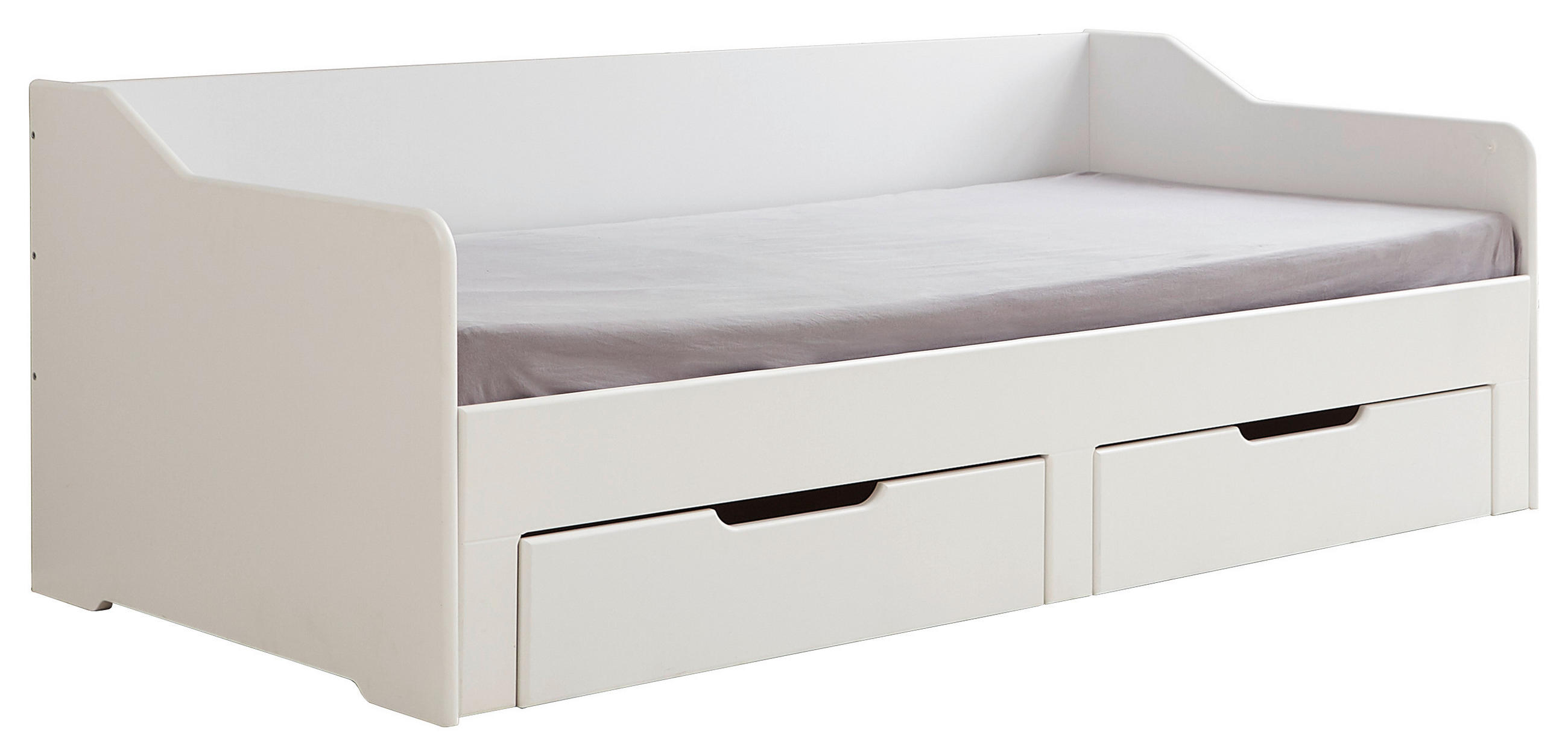 KREVET 90/180/200 cm     bela  - bela, Dizajnerski, pločasti materijal (90/180/200cm) - Xora