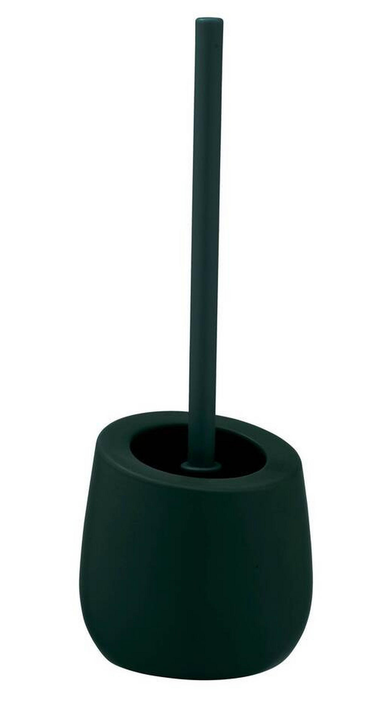 WC-BÜRSTENGARNITUR in Keramik  Kunststoff   - Dunkelgrün/Schwarz, Basics, Keramik/Kunststoff (13,5/38/13,5cm) - Wenko