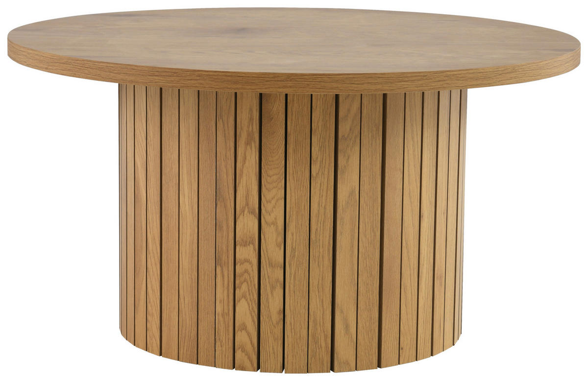 COUCHTISCH 80/80/42 cm rund Eichefarben  - Eichefarben, Design, Holzwerkstoff (80/80/42cm) - Carryhome