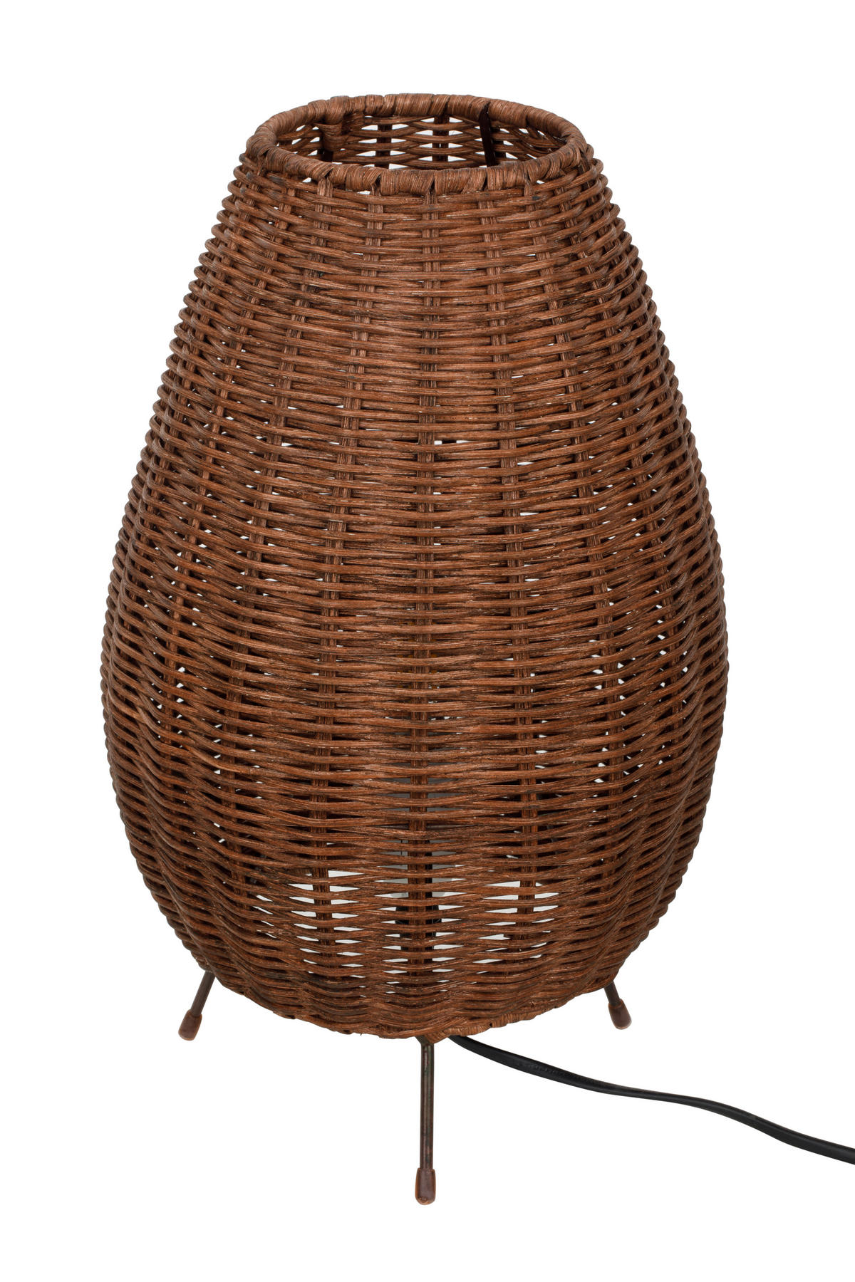 STEHLEUCHTE 20/33 cm  - Braun, Trend, Holz/Metall (20/33cm) - Collett's Monde