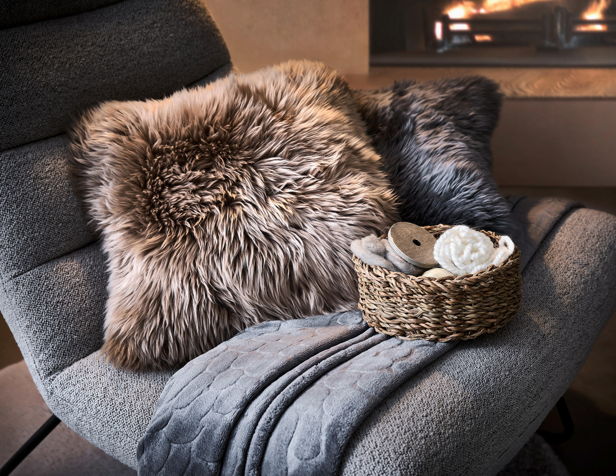 FLEECEDECKE 140/190 cm  - Anthrazit, Textil (140/190cm) - Novel