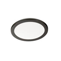LED-DECKENLEUCHTE Flat 30 cm  - Sandfarben/Schwarz, Design, Glas/Metall (30cm) - Schöner Wohnen