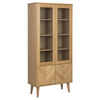 VITRINE in furniert Klar, Eichefarben  - Klar/Eichefarben, Konventionell, Glas/Holz (80/178/37cm) - MID.YOU