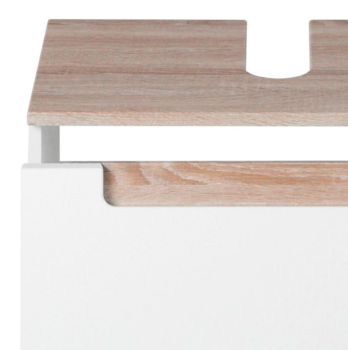 WASCHBECKENUNTERSCHRANK 60/40/35 cm  - Weiß/Sonoma Eiche, MODERN, Holzwerkstoff (60/40/35cm) - Held