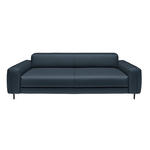 3-SITZER-SOFA  in Echtleder Blau   - Blau/Anthrazit, Design, Leder/Metall (230/70/109cm) - Johann Jakob