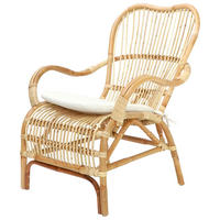 KRESLO Z BAMBUSU, prírodné materiály, drevo, prírodná farba - biela/prírodná farba, Natur, drevo/textil (66/88/82cm) - Livetastic