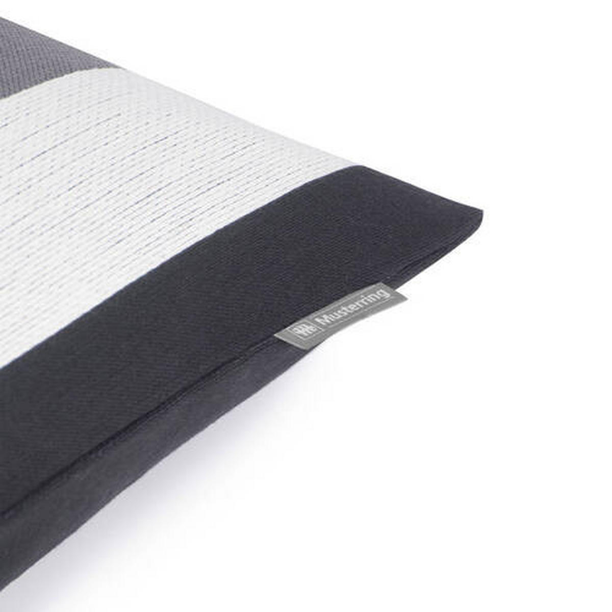 KISSENHÜLLE MR-STRIPE 40/60 cm  - Schwarz/Weiß, Basics, Textil (40/60cm) - Musterring