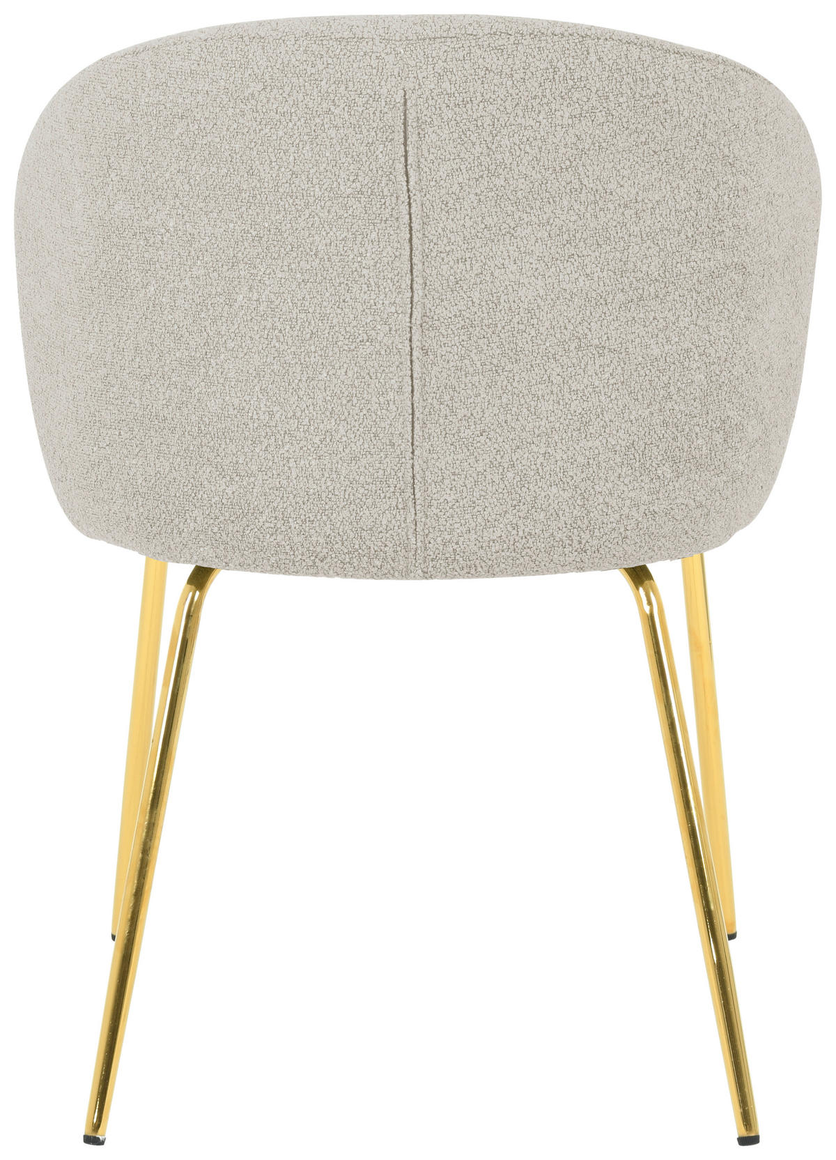 STUHL  in Eisen Bouclé  - Taupe/Goldfarben, Design, Textil/Metall (57/79/59cm) - Xora