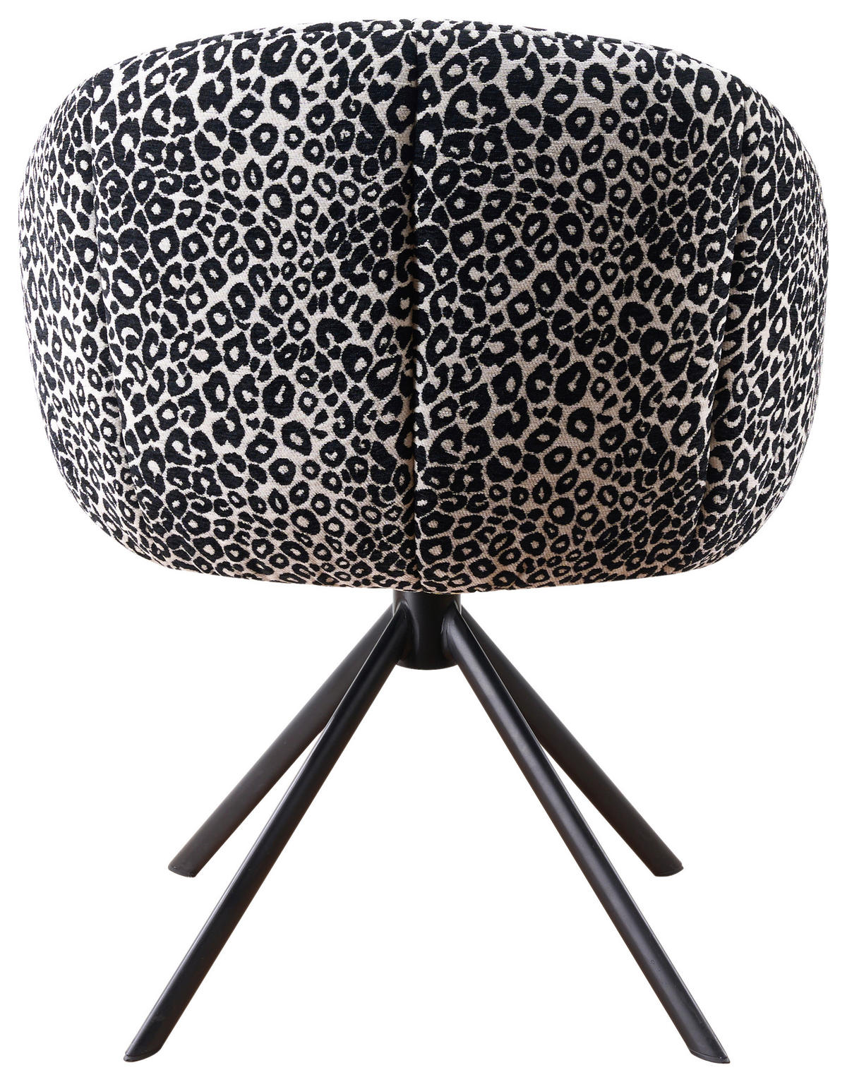 ARMLEHNSTUHL  Sitzfläche 360° drehbar Webstoff  - Schwarz/Weiß, Design, Textil/Metall (64/84/65cm) - Novel