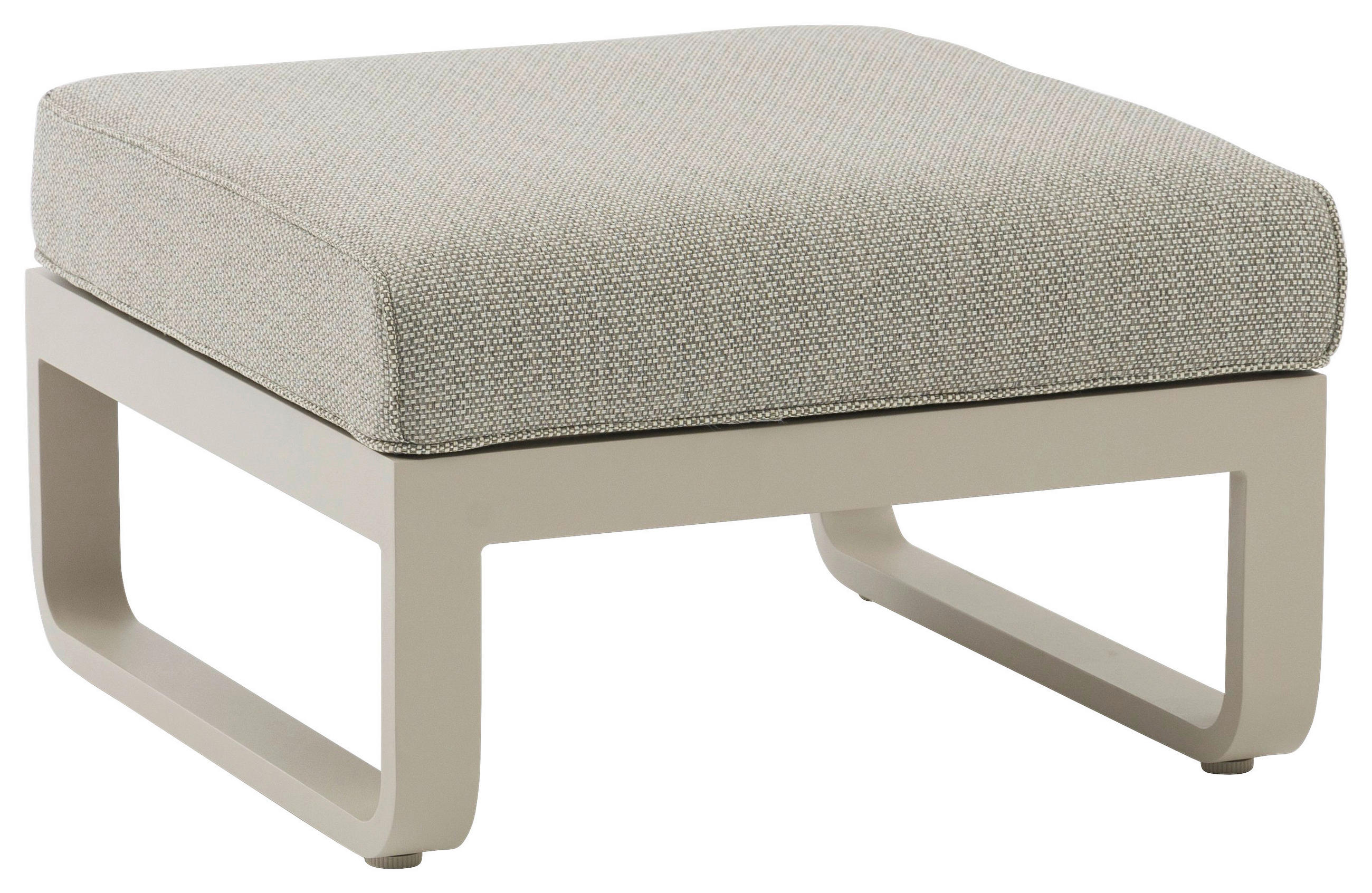 LOUNGEHOCKER 68/43,5/70 cm Aluminium  - Mokka, Design, Textil/Metall (68/43,5/70cm) - Zebra 