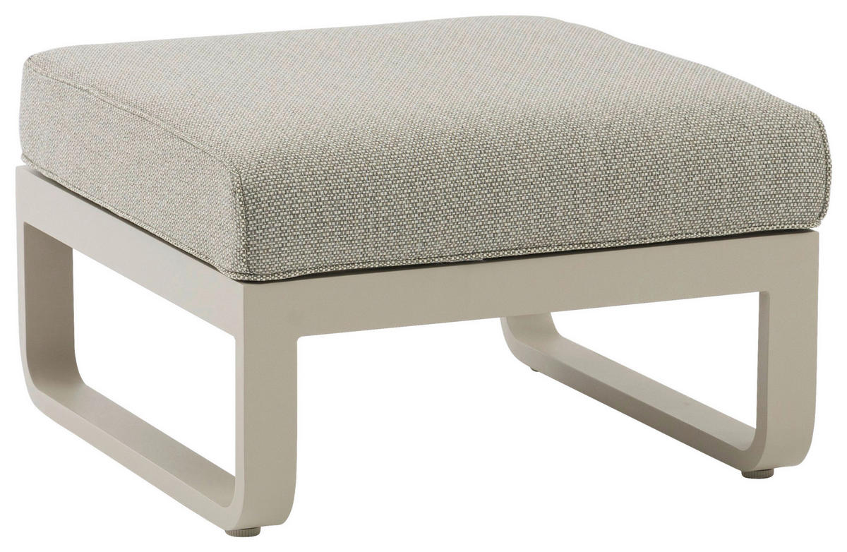 LOUNGEHOCKER 68/43,5/70 cm Aluminium  - Mokka, Design, Textil/Metall (68/43,5/70cm) - Zebra 