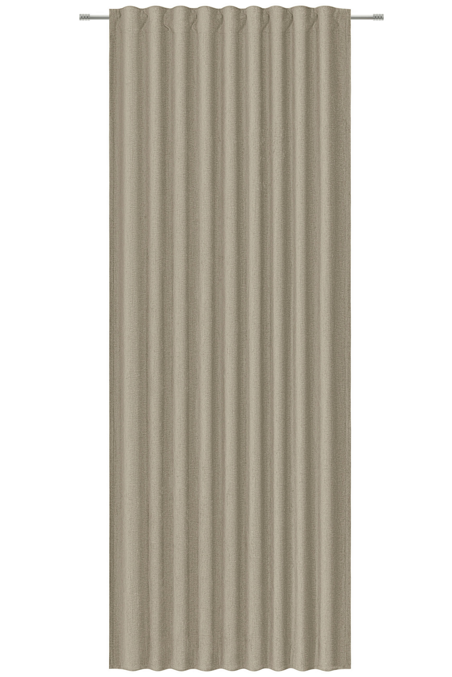 HOTOVÝ ZÁVĚS, neprůsvitné, 140/260 cm - šedohnědá, Design, textil (140/260cm) - Dieter Knoll