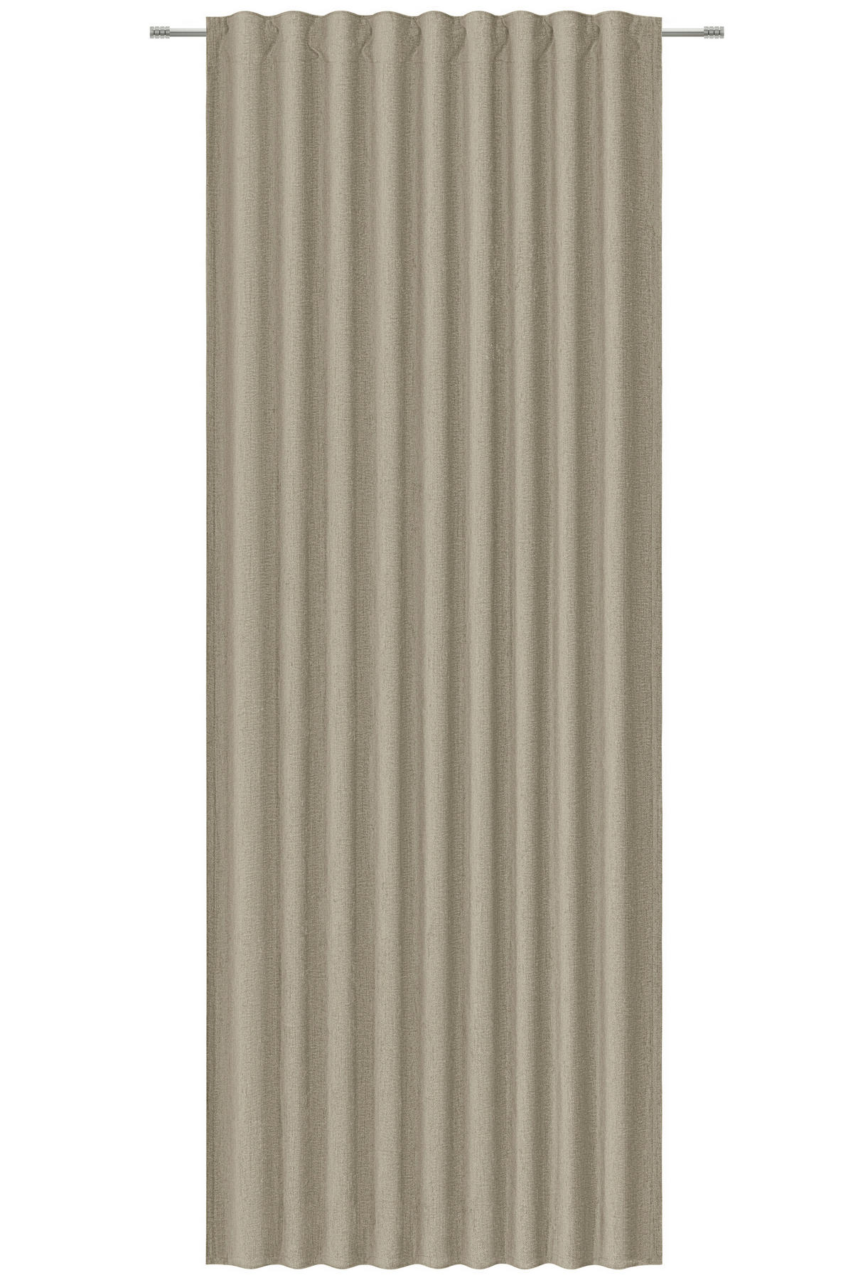 HOTOVÝ ZÁVĚS, neprůsvitné, 140/260 cm - šedohnědá, Design, textil (140/260cm) - Dieter Knoll