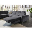 WOHNLANDSCHAFT in Chenille Dunkelgrau  - Dunkelgrau/Alufarben, Design, Textil/Metall (265/333/170cm) - Dieter Knoll