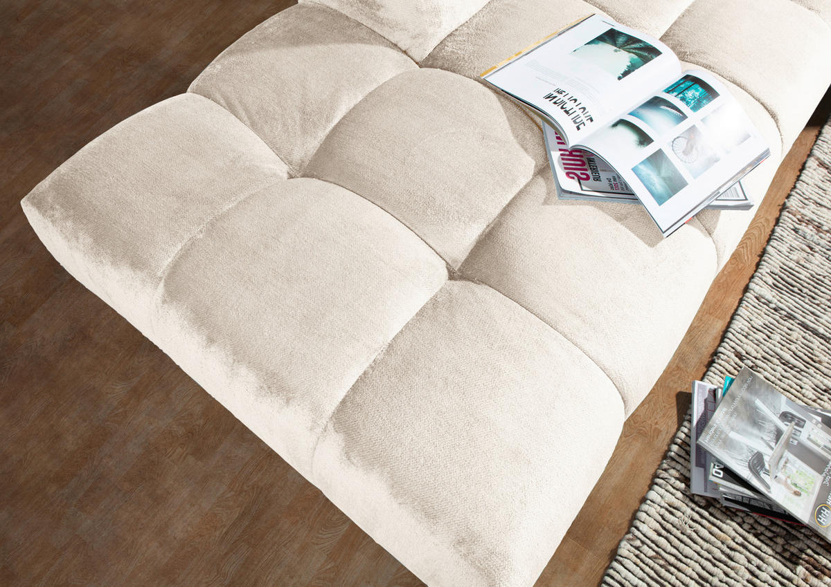 ECKSOFA Beige Flachgewebe  - Beige/Schwarz, MODERN, Kunststoff/Textil (275/235cm) - Landscape