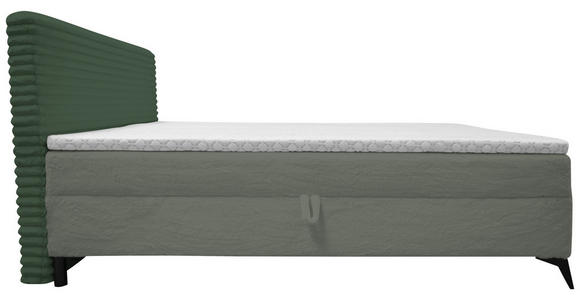 BOXBETT 160/200 cm in Olivgrün - Schwarz/Olivgrün, Design, Holz/Holzwerkstoff (160/200cm) - Xora