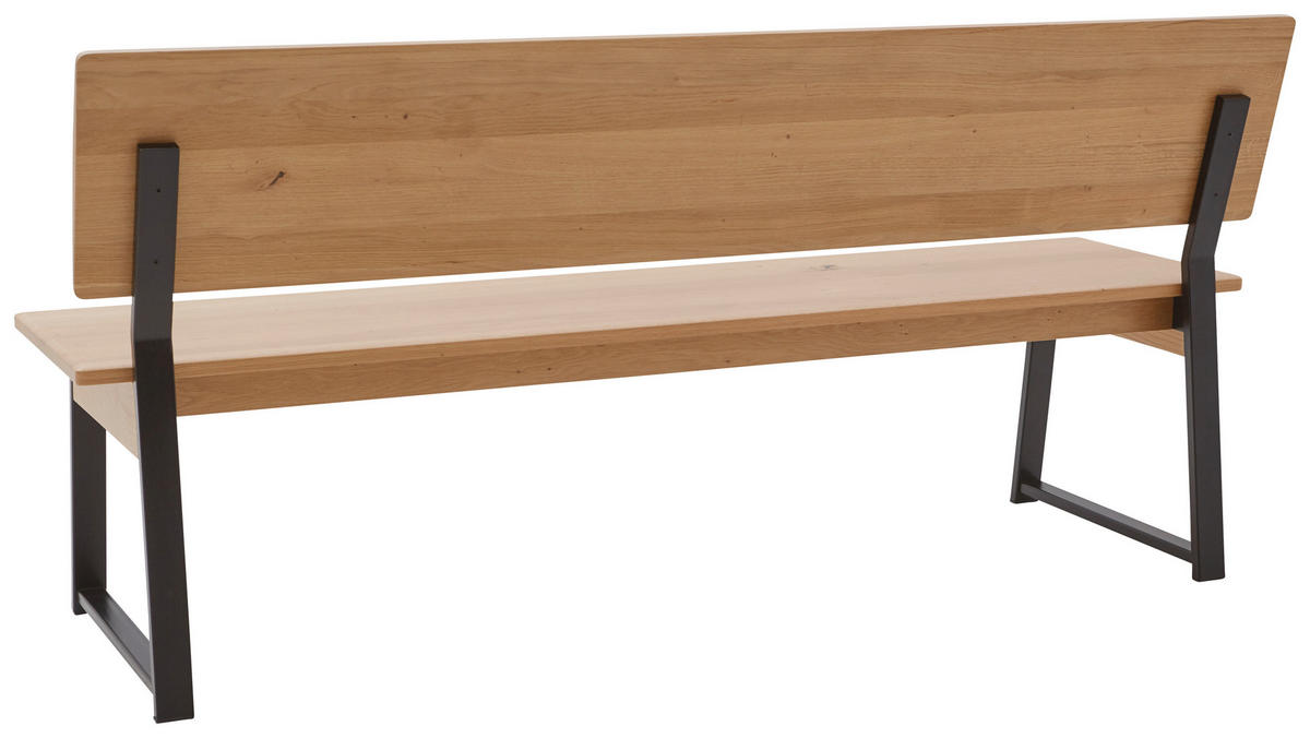 SITZBANK 150/85/56 cm  in Blau, Schwarz, Wildeiche  - Blau/Wildeiche, KONVENTIONELL, Holz/Textil (150/85/56cm) - Valnatura