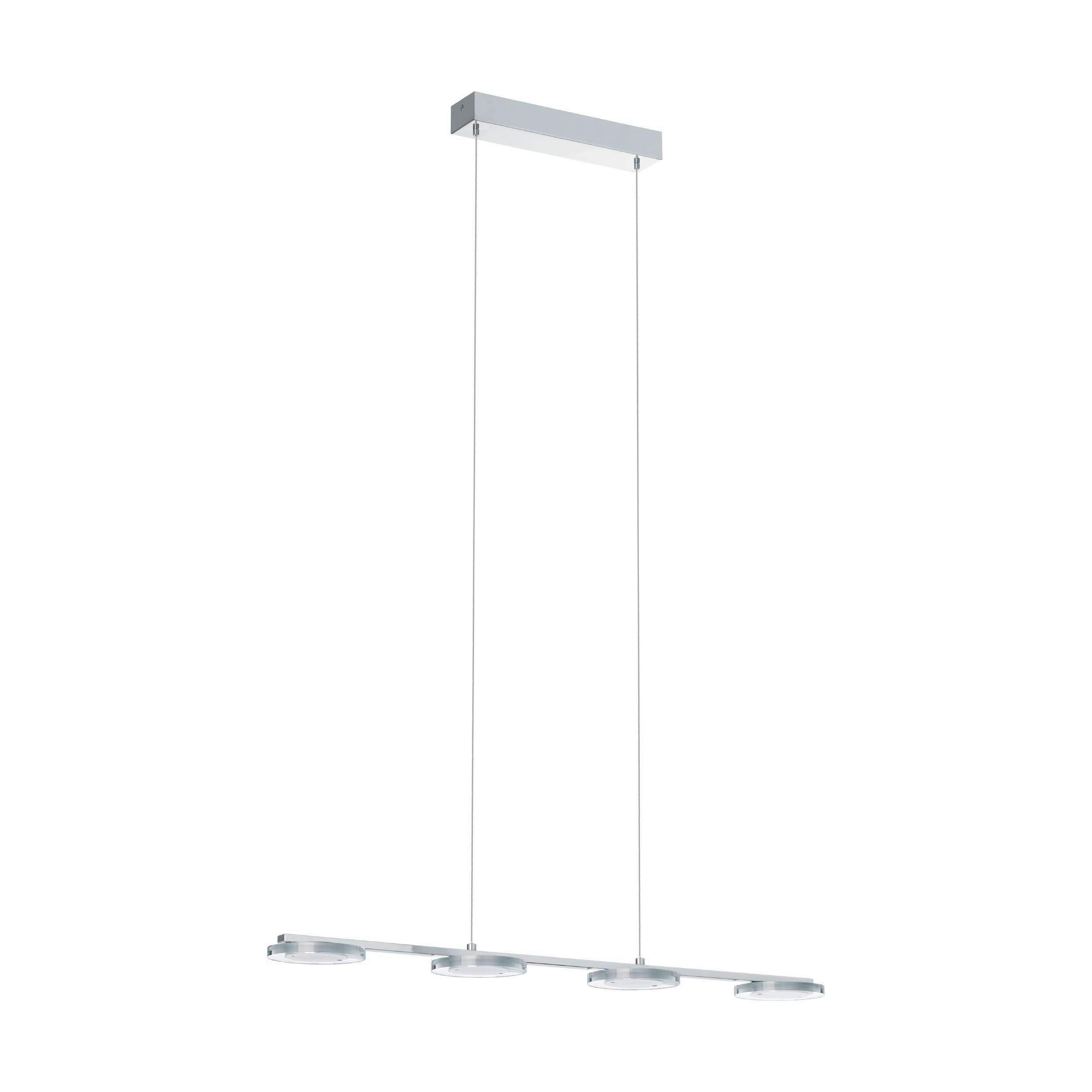 HÄNGLAMPA Cartama 77,5/11,5/110 cm  - klar/kromfärg, Design, metall/plast (77,5/11,5/110cm) - Eglo