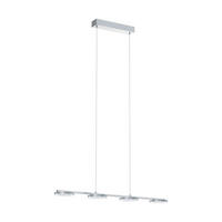 HÄNGLAMPA Cartama 77,5/11,5/110 cm  - klar/kromfärg, Design, metall/plast (77,5/11,5/110cm) - Eglo