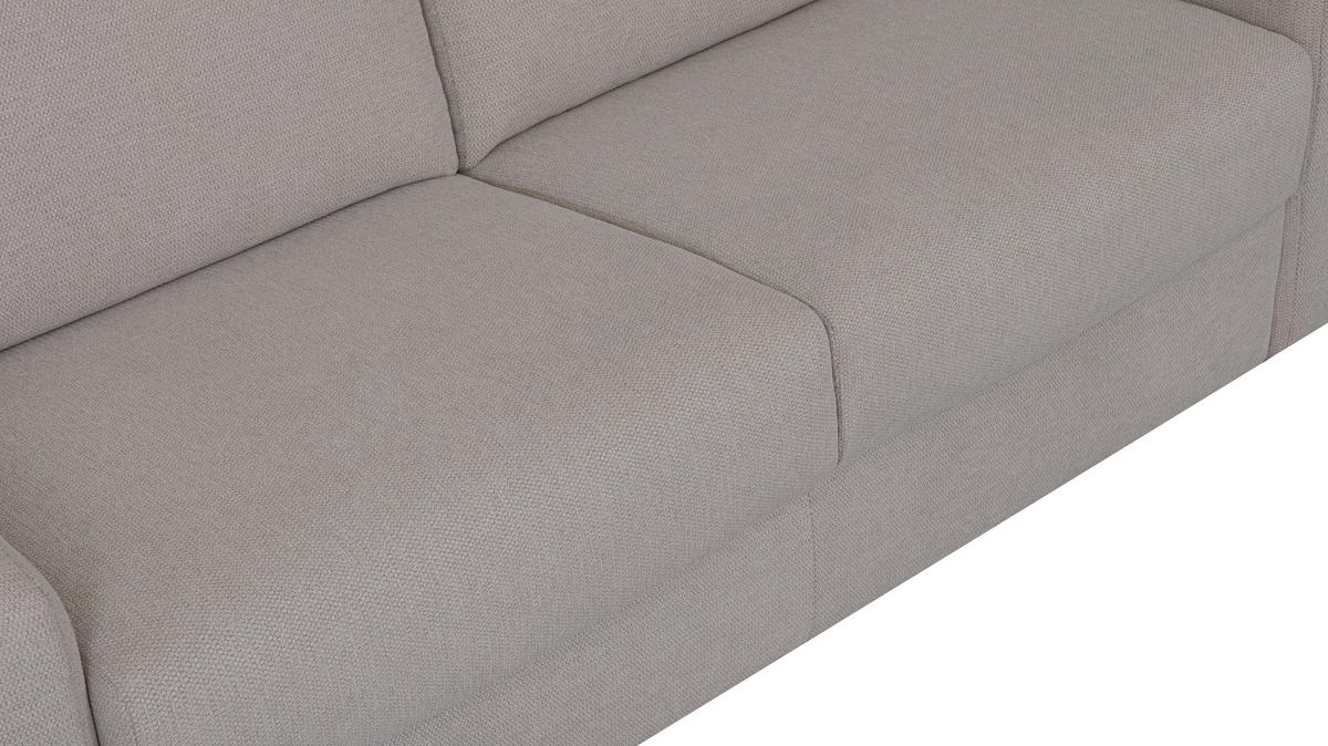 SCHLAFSOFA Webstoff Beige  - Beige/Schwarz, KONVENTIONELL, Kunststoff/Textil (191/90/100cm) - Livetastic
