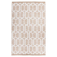 FLACHWEBETEPPICH 80/150 cm My Nomad Weiß, Sandfarben, Beige  - Sandfarben/Beige, Design, Textil (80/150cm) - Obsession