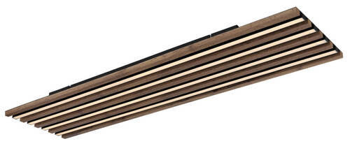 LED-TAKLAMPA HAYDEN 120/30/6 cm  - vit/svart, Natur, metall/trämaterial (120/30/6cm) - Globo