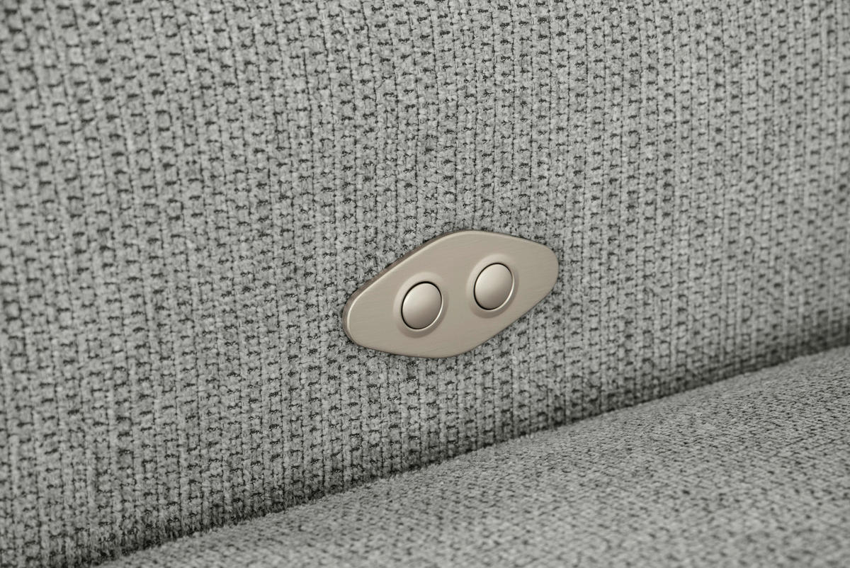 ECKSOFA in Struktur Grau  - Schwarz/Grau, Design, Kunststoff/Textil (284/205cm) - MID.YOU