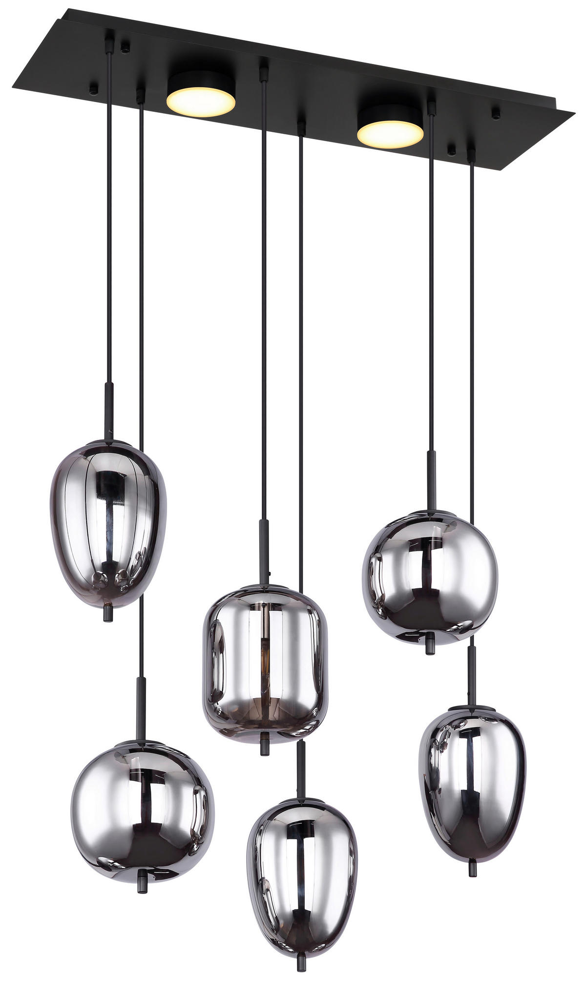 VISEČA LED-SVETILKA   //3000 K/230 V/ - črna/siva, Design, kovina/umetna masa (80/34/120cm) - Globo