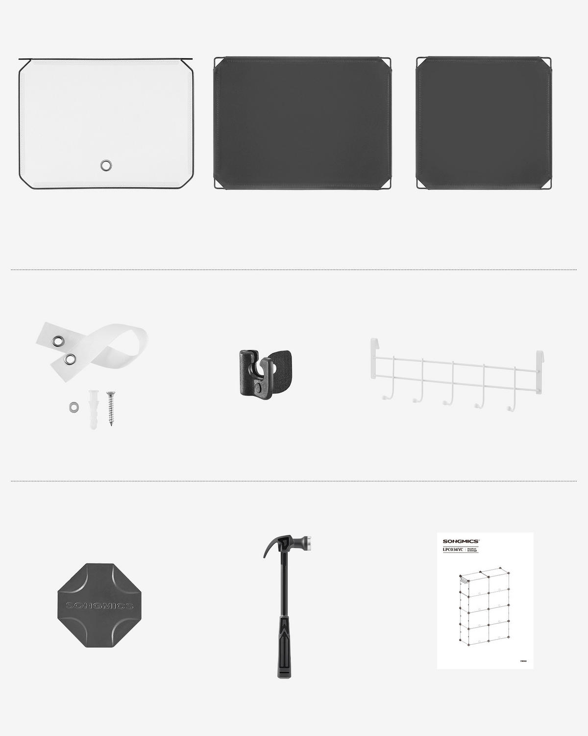 REGÁL NA TOPÁNKY, čierna, 83/156/32 cm - priehľadné/čierna, Basics, kov/plast (83/156/32cm)