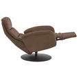 RELAXSESSEL in Leder Graubraun  - Graubraun/Schwarz, Design, Leder/Metall (76/108/86cm) - Dieter Knoll