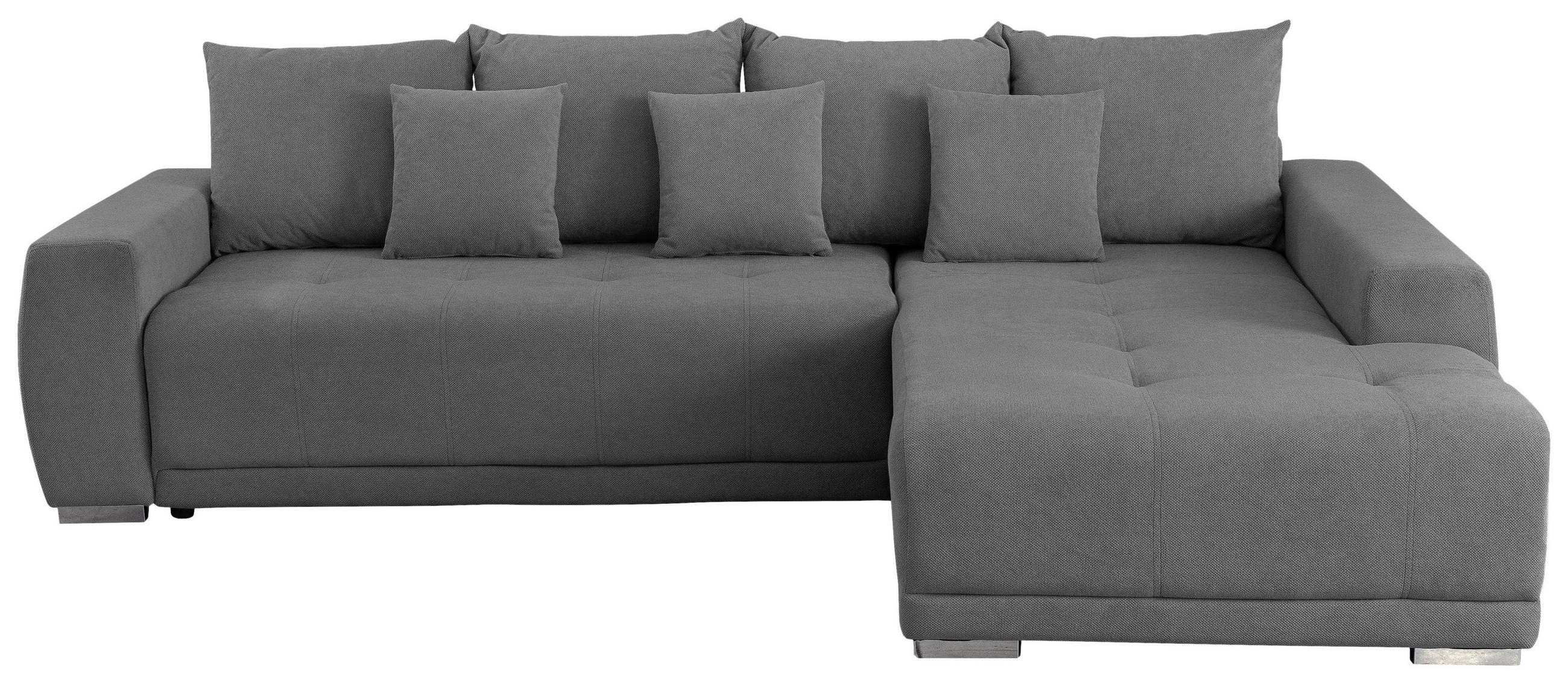 Colțar Extensibil, textil, gri închis, 280/204 cm - argintiu/gri închis, Design, plastic/textil (280/204cm) - Carryhome