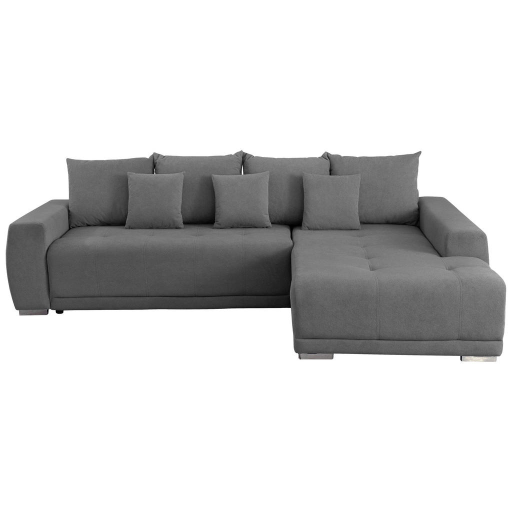 Colțar Extensibil, textil, gri închis, 280/204 cm