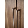 GARDEROBE 4-teilig  in 373/201/35 cm  - Anthrazit/Nussbaumfarben, Design, Glas/Holz (373/201/35cm) - Moderano