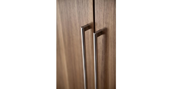 GARDEROBE 4-teilig  in 373/201/35 cm  - Anthrazit/Nussbaumfarben, Design, Glas/Holz (373/201/35cm) - Moderano