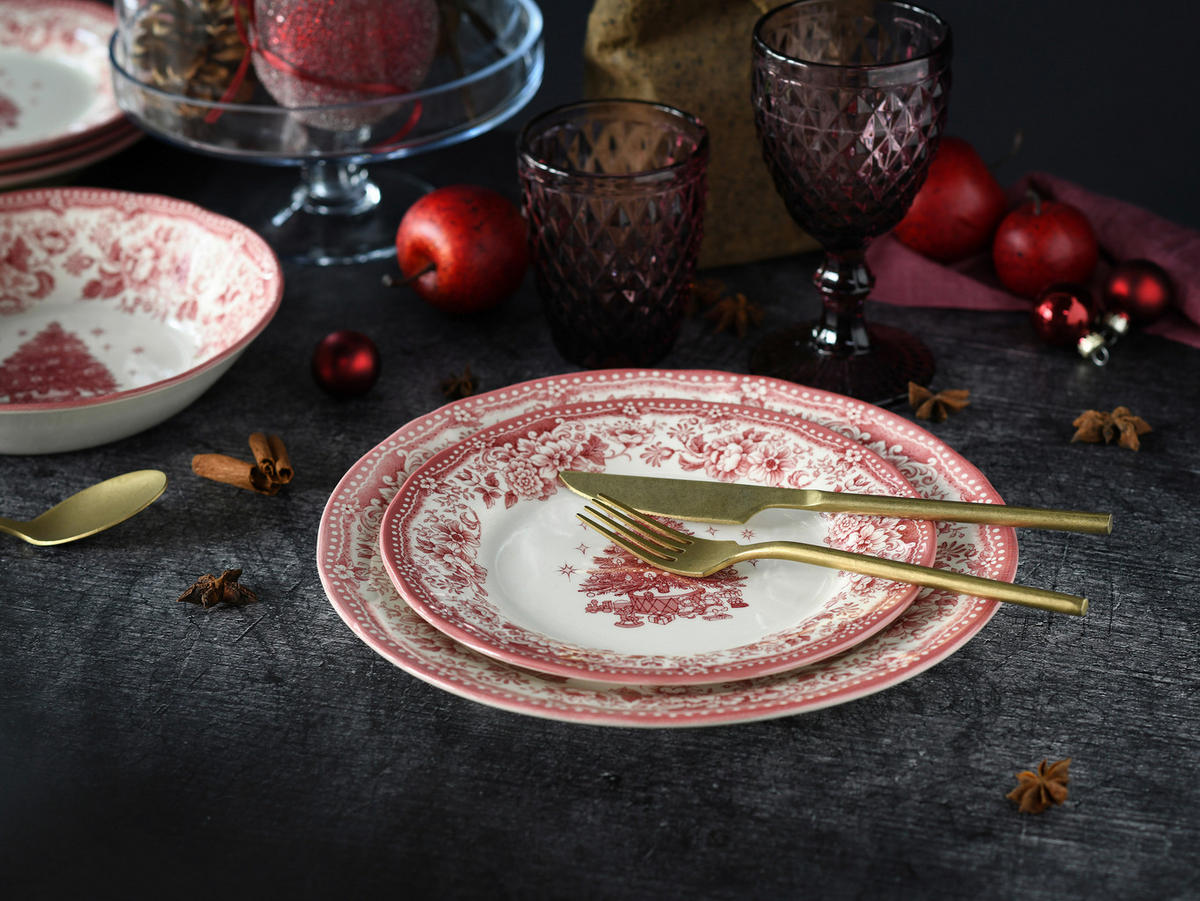 SERVIS Tannenbaum 12 delar  - röd, Basics, keramik - Creatable