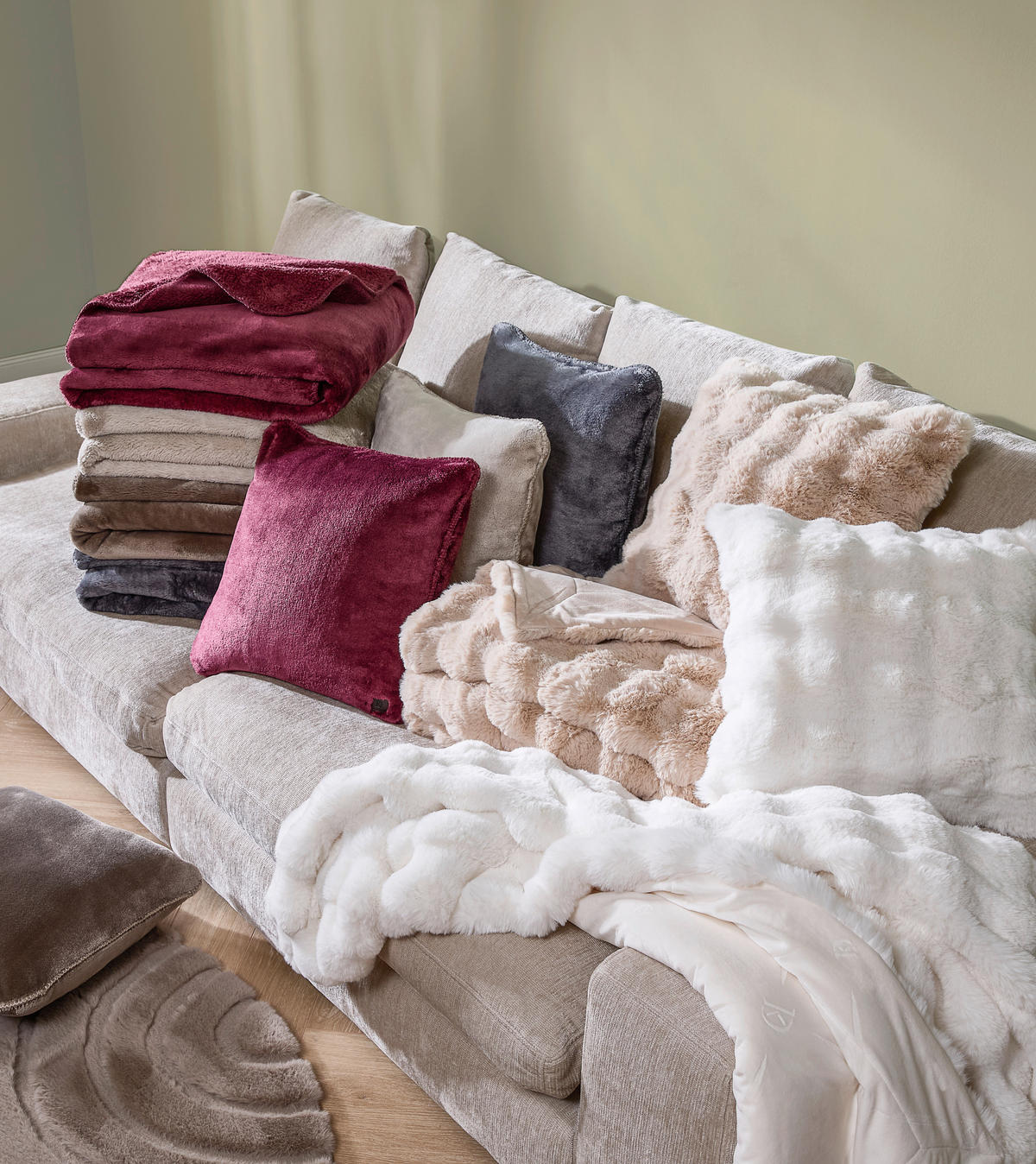 Pătură Din Blană 150/200 cm  - gri, Konventionell, textil (150/200cm) - Dieter Knoll