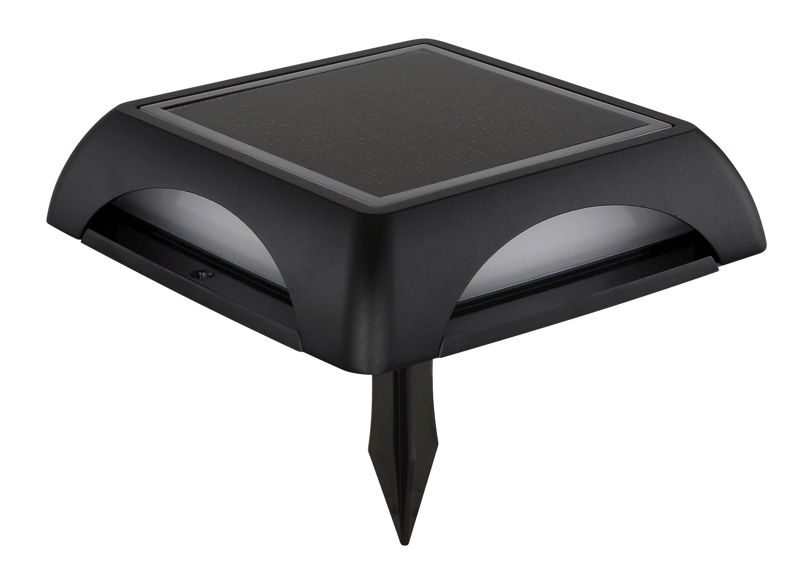 SOLARLEUCHTE  - Opal/Schwarz, Design, Kunststoff/Metall (14/14/3,6cm) - Globo