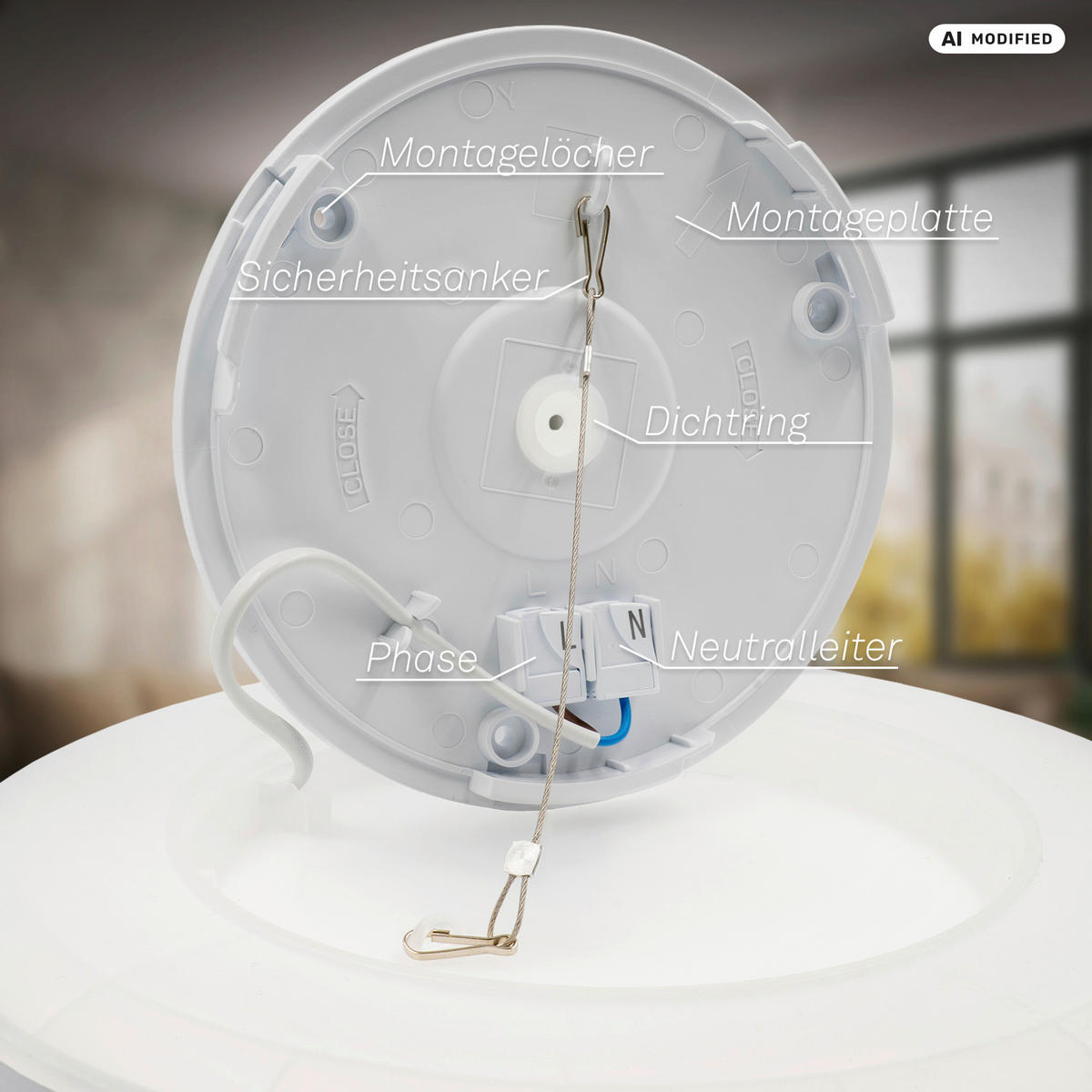 LED-DECKENLEUCHTE Tava A 29/3 cm   - Weiß, Basics, Kunststoff (29/3cm) - Briloner