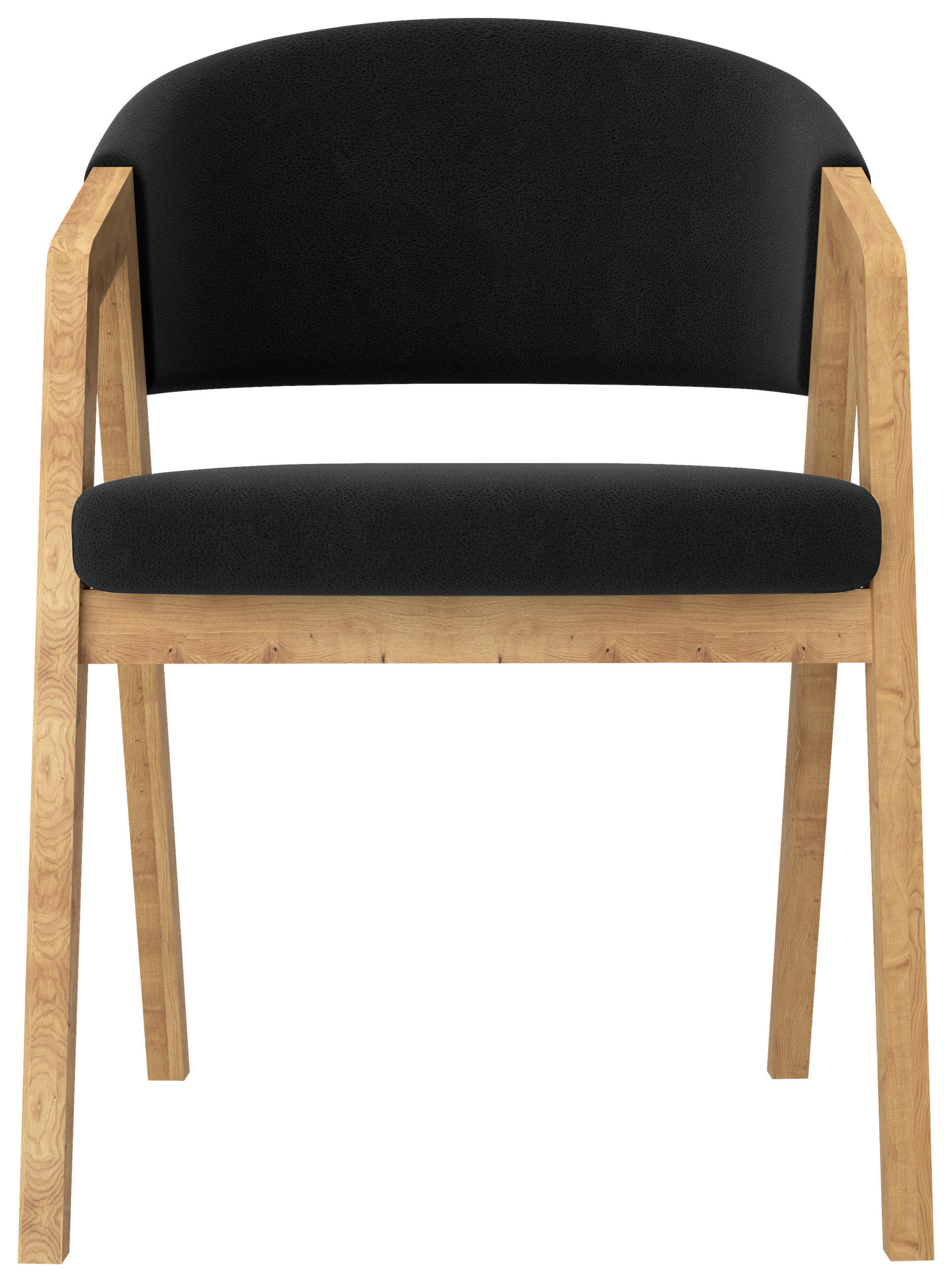 ARMLEHNSTUHL  in Mikrofaser  - Schwarz, KONVENTIONELL, Holz/Textil (59/96/60cm) - Carryhome
