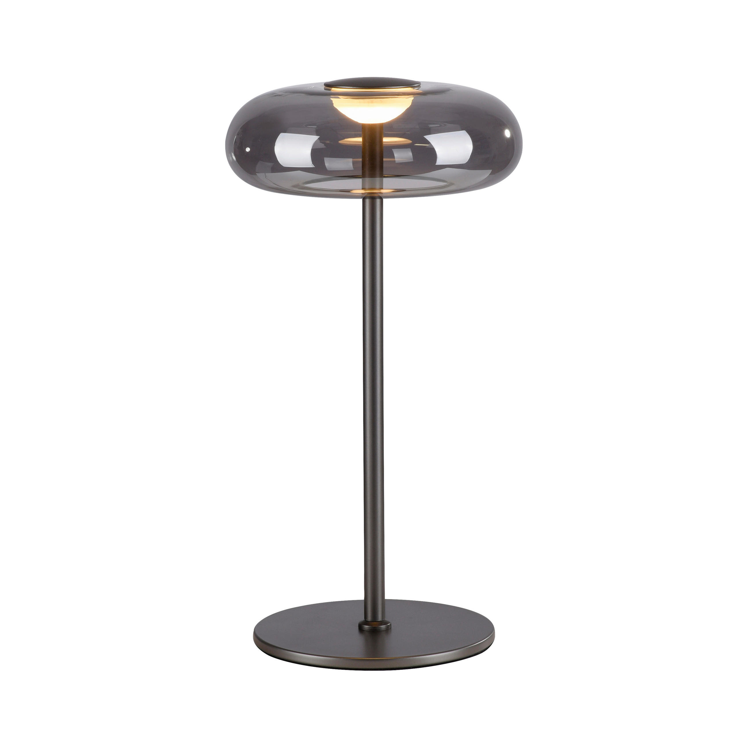 LED-TISCHLEUCHTE SW POSH 22/22/45 cm   - Grau, Design, Glas/Kunststoff (22/22/45cm) - Schöner Wohnen