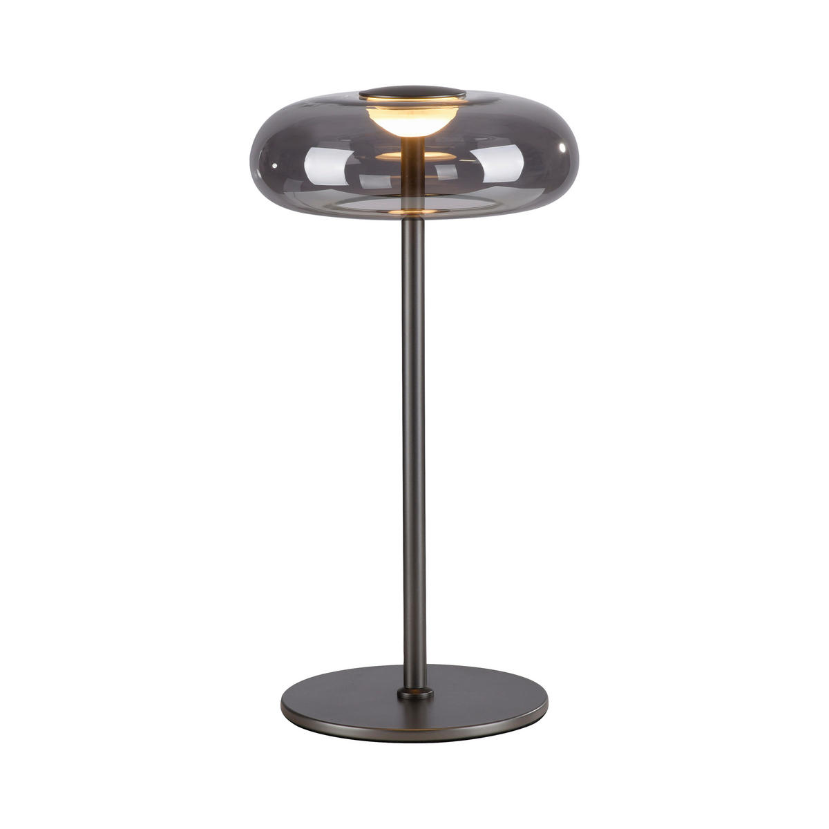 LED-TISCHLEUCHTE SW POSH 22/22/45 cm   - Grau, Design, Glas/Kunststoff (22/22/45cm) - Schöner Wohnen
