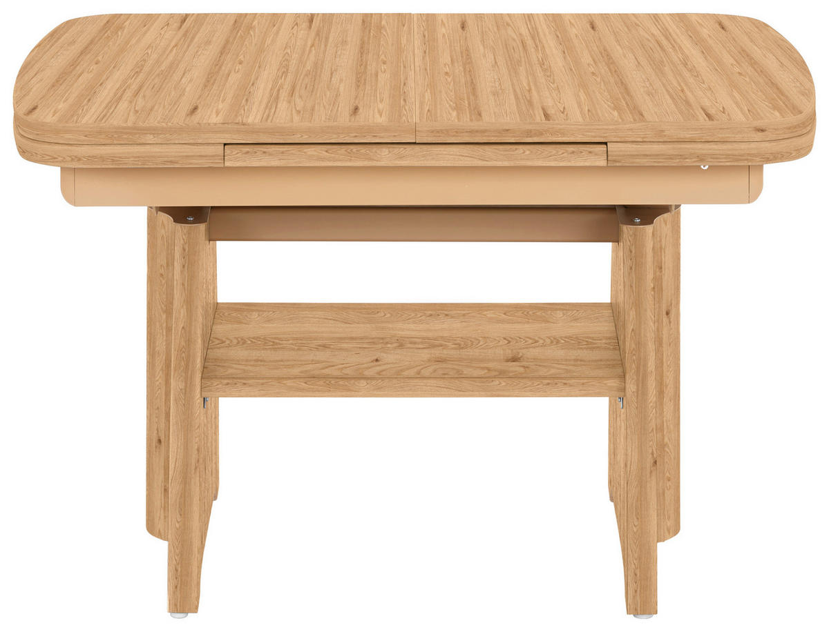 COUCHTISCH Wildeiche furniert 90-130,5/65/56-71 cm rechteckig Eichefarben  - Eichefarben, KONVENTIONELL, Holzwerkstoff/Metall (90-130,5/65/56-71cm) - Venda